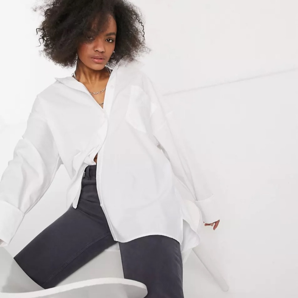 White Oversized Button Up